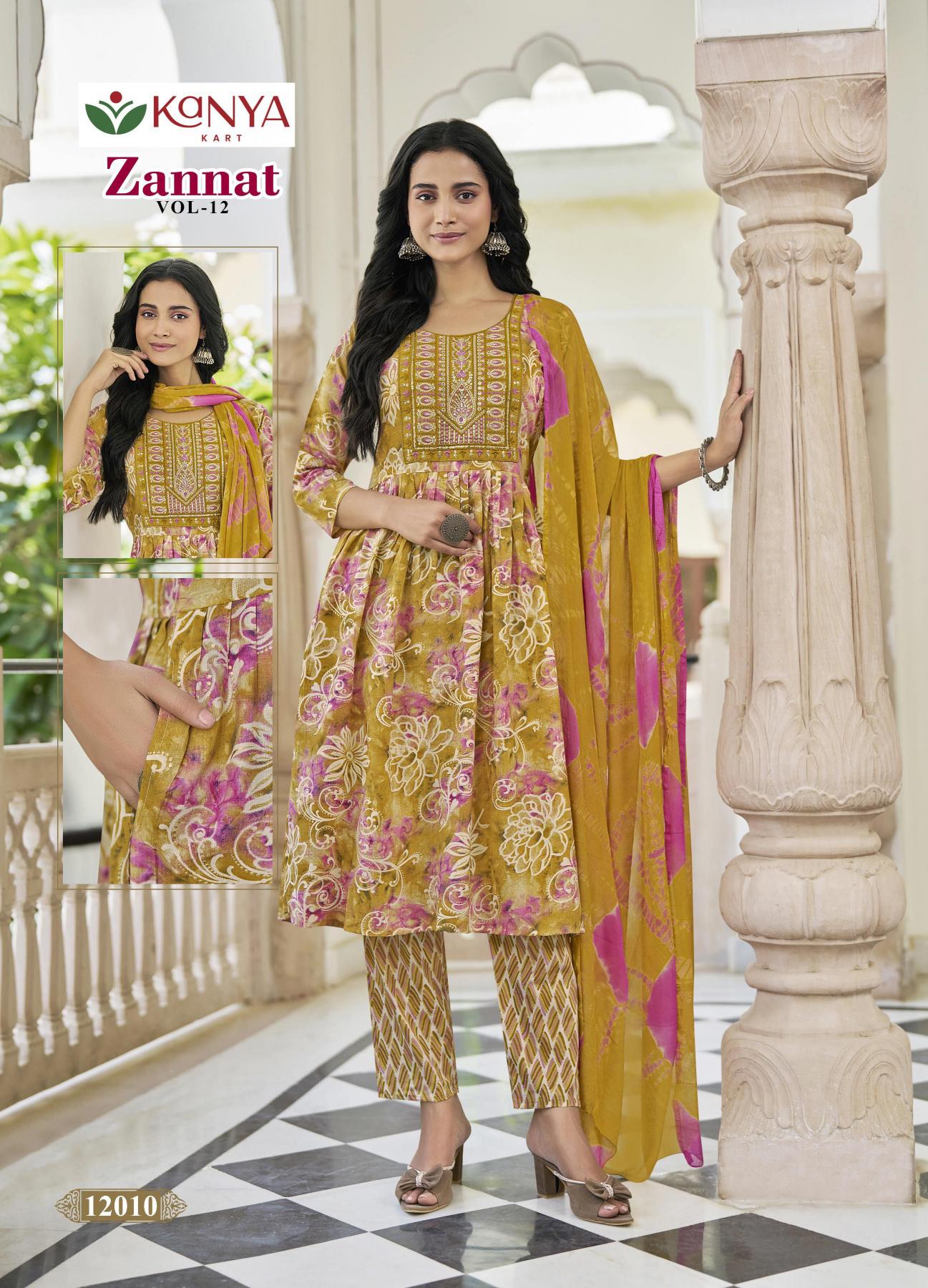 Kanya Zannat vol 12 catalog wholesale kurti markets in mumbai