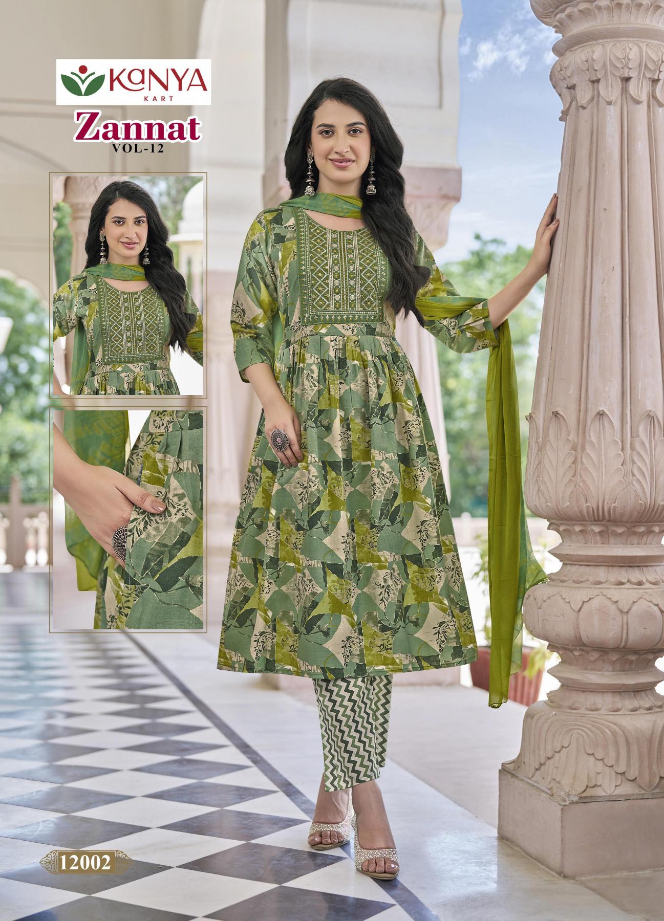 Kanya Zannat vol 12 catalog wholesale kurti markets in mumbai