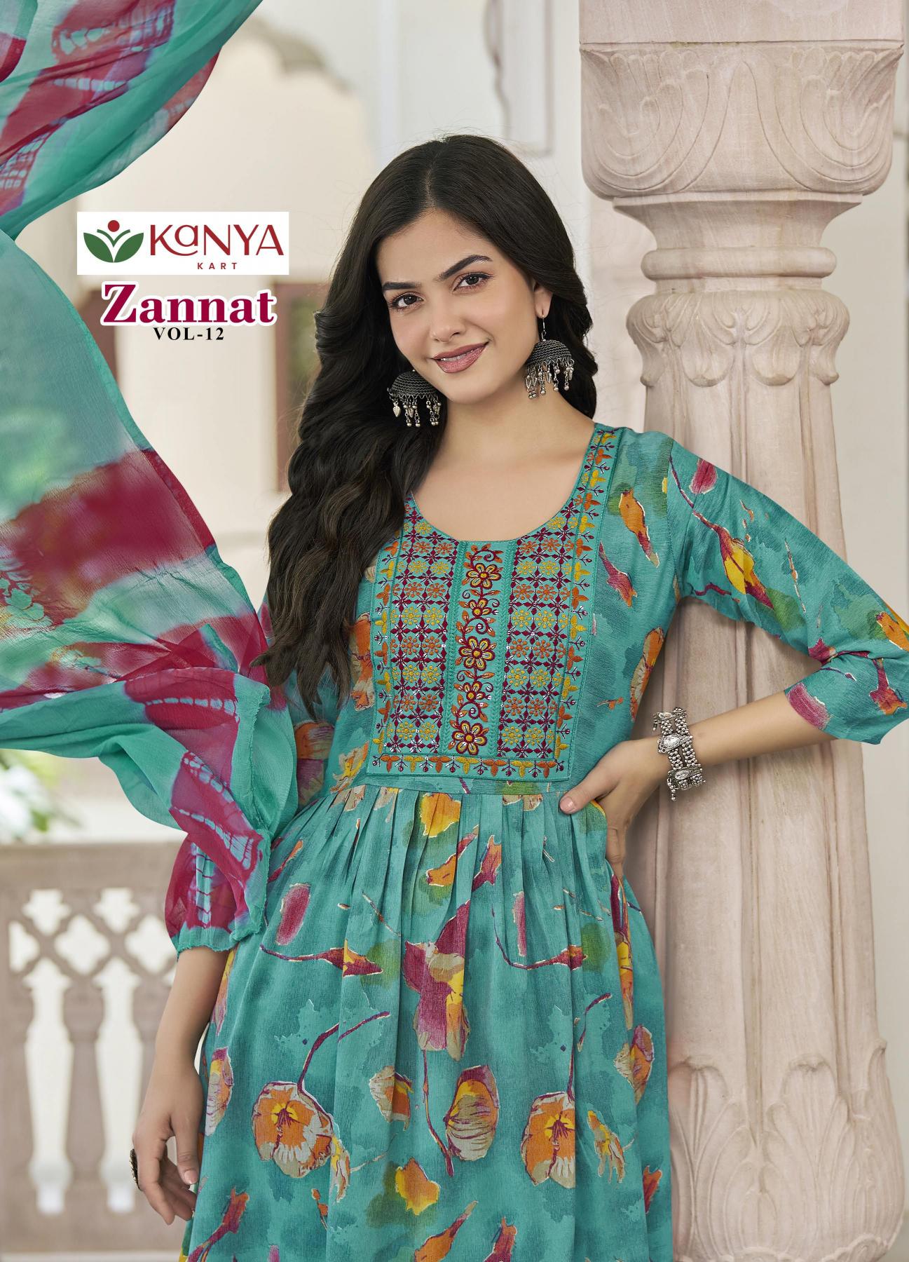 Kanya Zannat vol 12 catalog wholesale kurti markets in mumbai