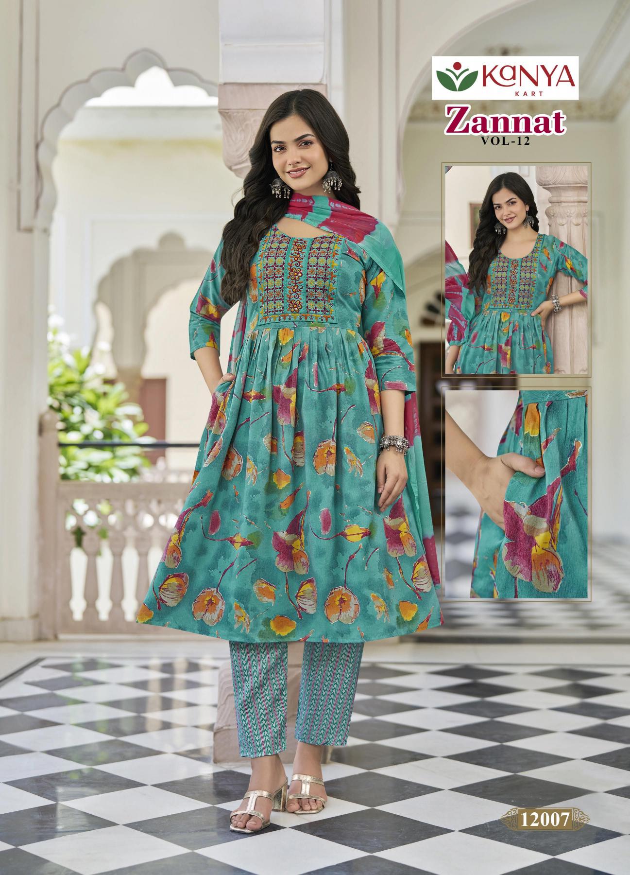 Kanya Zannat vol 12 catalog wholesale kurti markets in mumbai