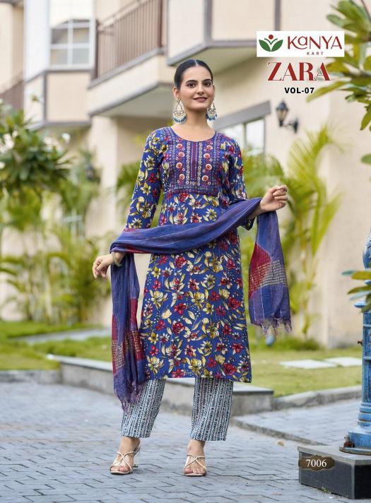 Kanya Zara vol 7 catalog wholesale kurti shop kolkata