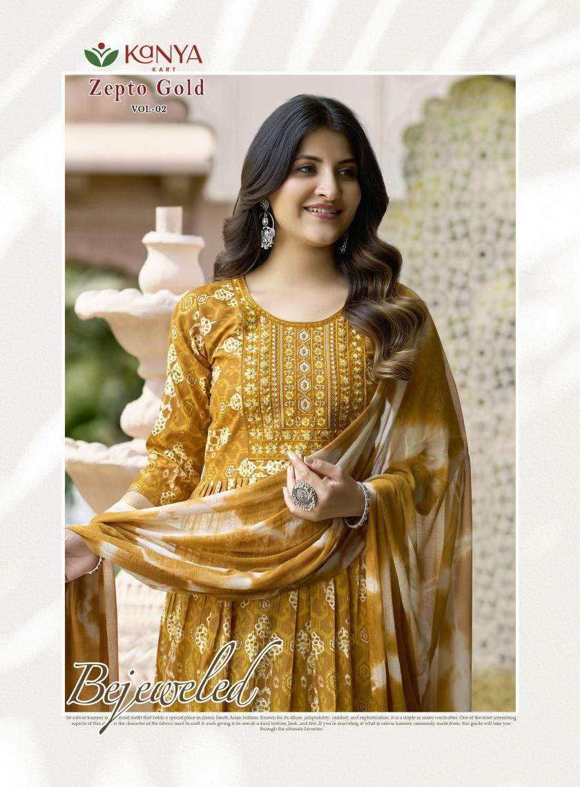 Kanya Zepto Gold vol 2 catalog wholesale cheapest price women kurti tops online shopping