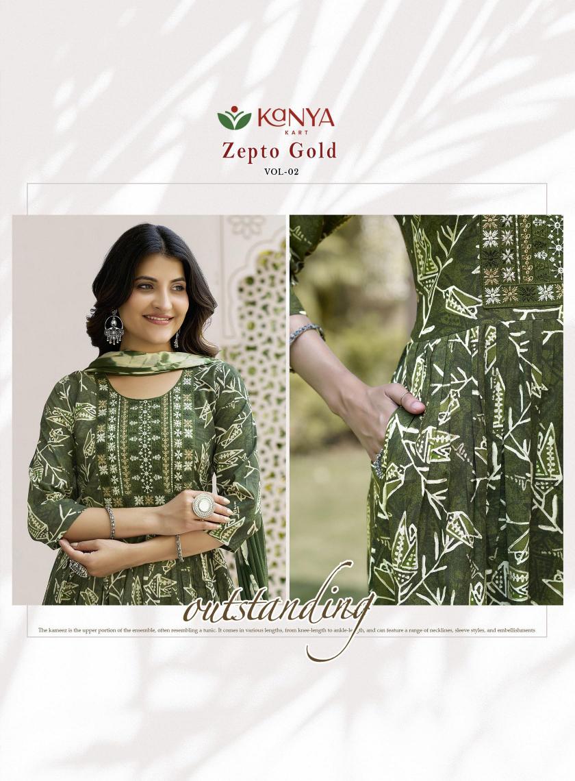 Kanya Zepto Gold vol 2 catalog wholesale cheapest price women kurti tops online shopping