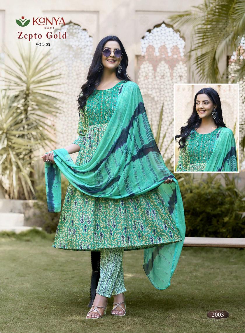 Kanya Zepto Gold vol 2 catalog wholesale cheapest price women kurti tops online shopping