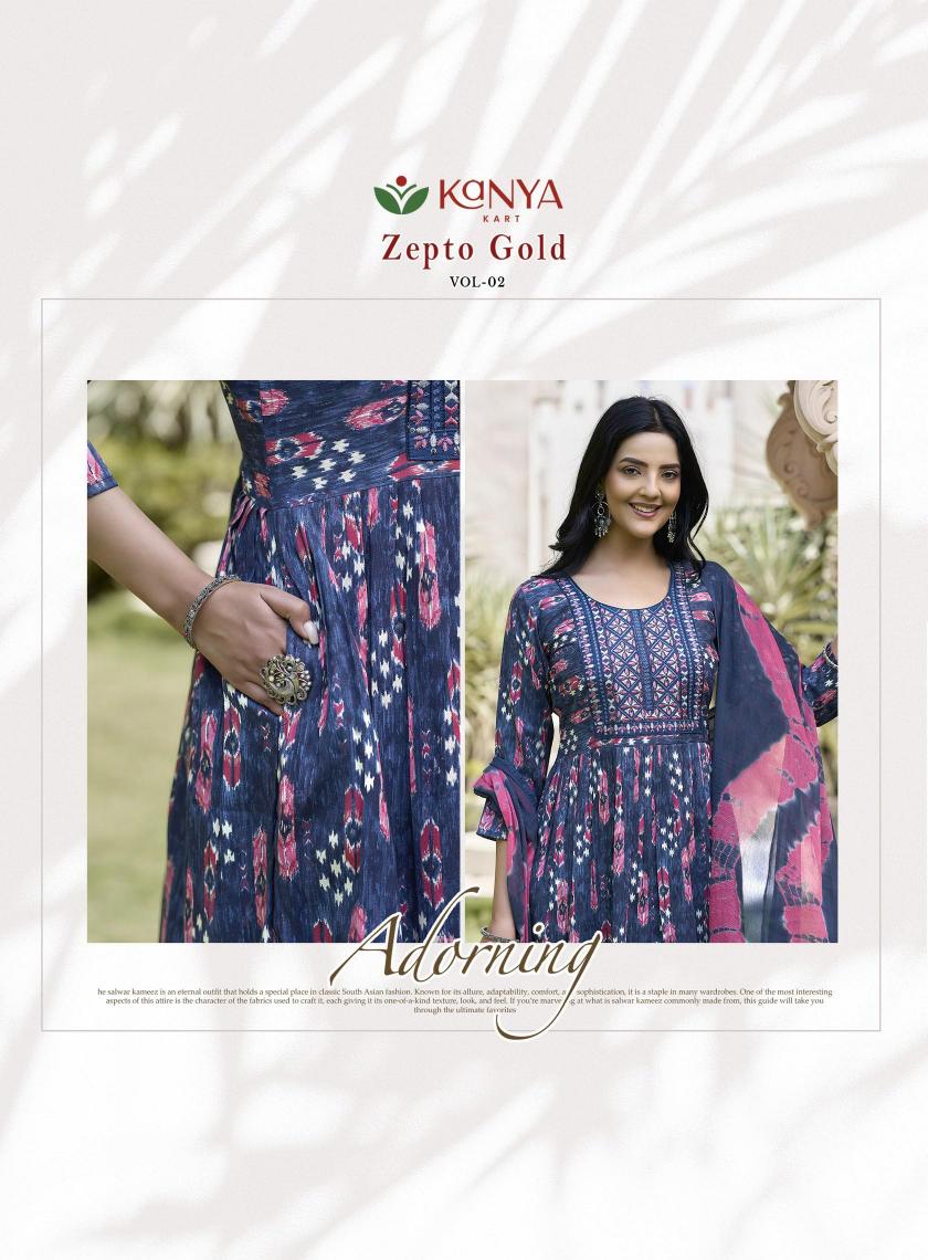 Kanya Zepto Gold vol 2 catalog wholesale cheapest price women kurti tops online shopping
