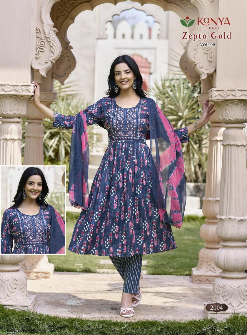 Kanya Zepto Gold vol 2 catalog wholesale cheapest price women kurti tops online shopping