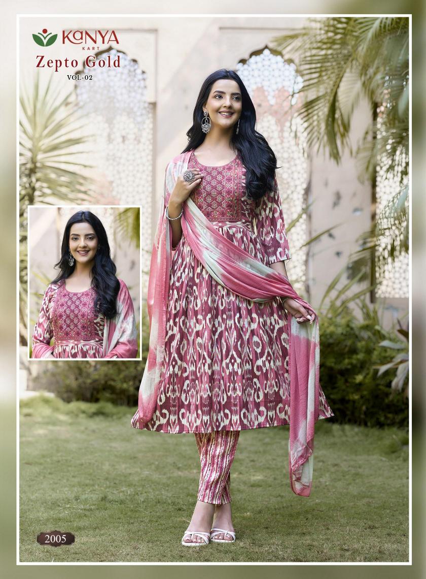 Kanya Zepto Gold vol 2 catalog wholesale cheapest price women kurti tops online shopping