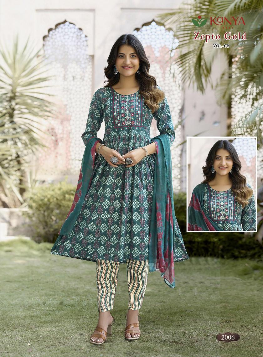 Kanya Zepto Gold vol 2 catalog wholesale cheapest price women kurti tops online shopping
