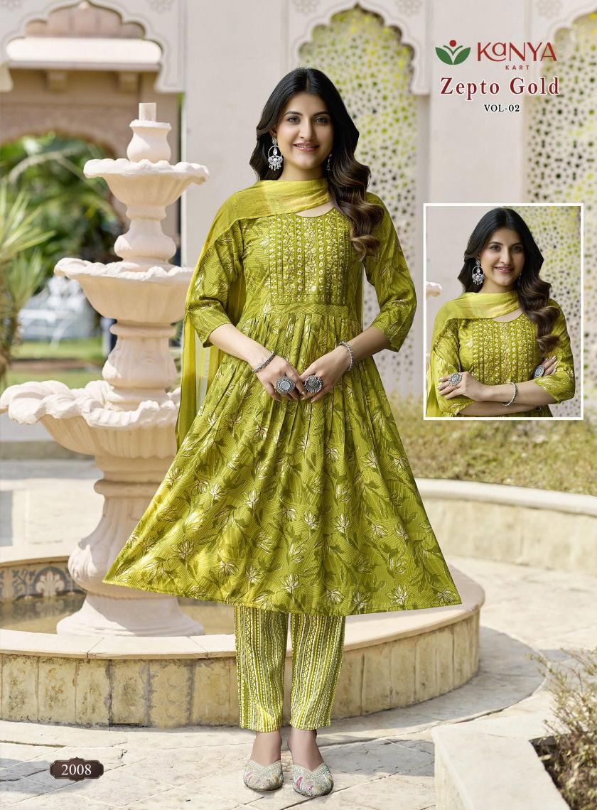 Kanya Zepto Gold vol 2 catalog wholesale cheapest price women kurti tops online shopping