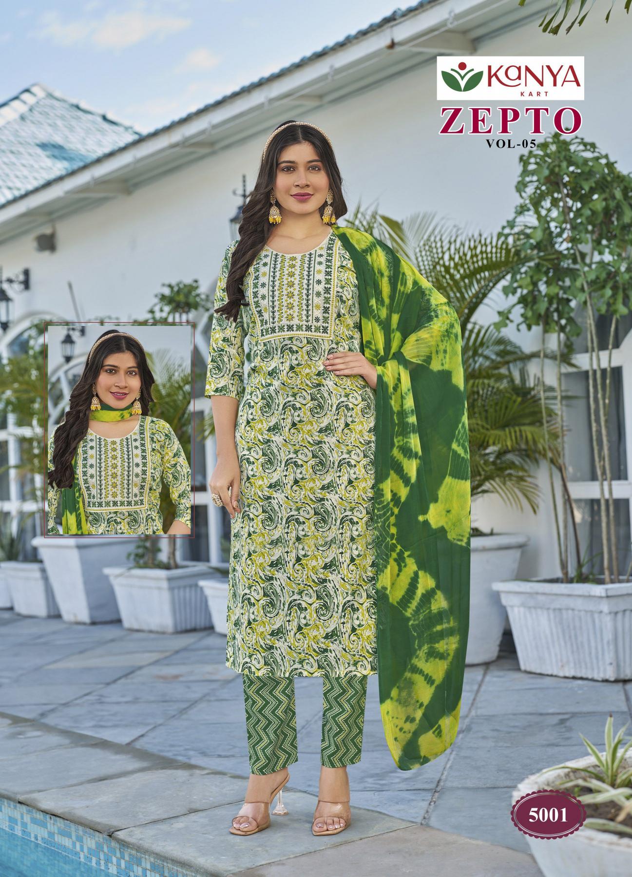 Kanya Zepto vol 5 catalog wholesale kurti shop in pandri