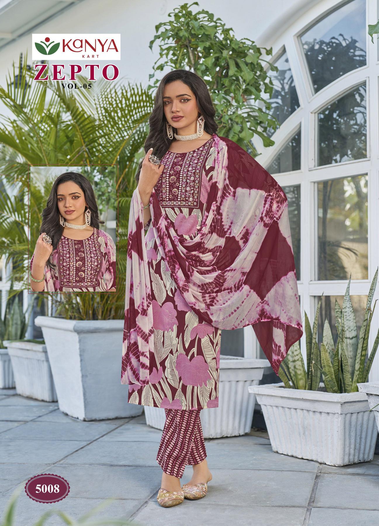 Kanya Zepto vol 5 catalog wholesale kurti shop in pandri