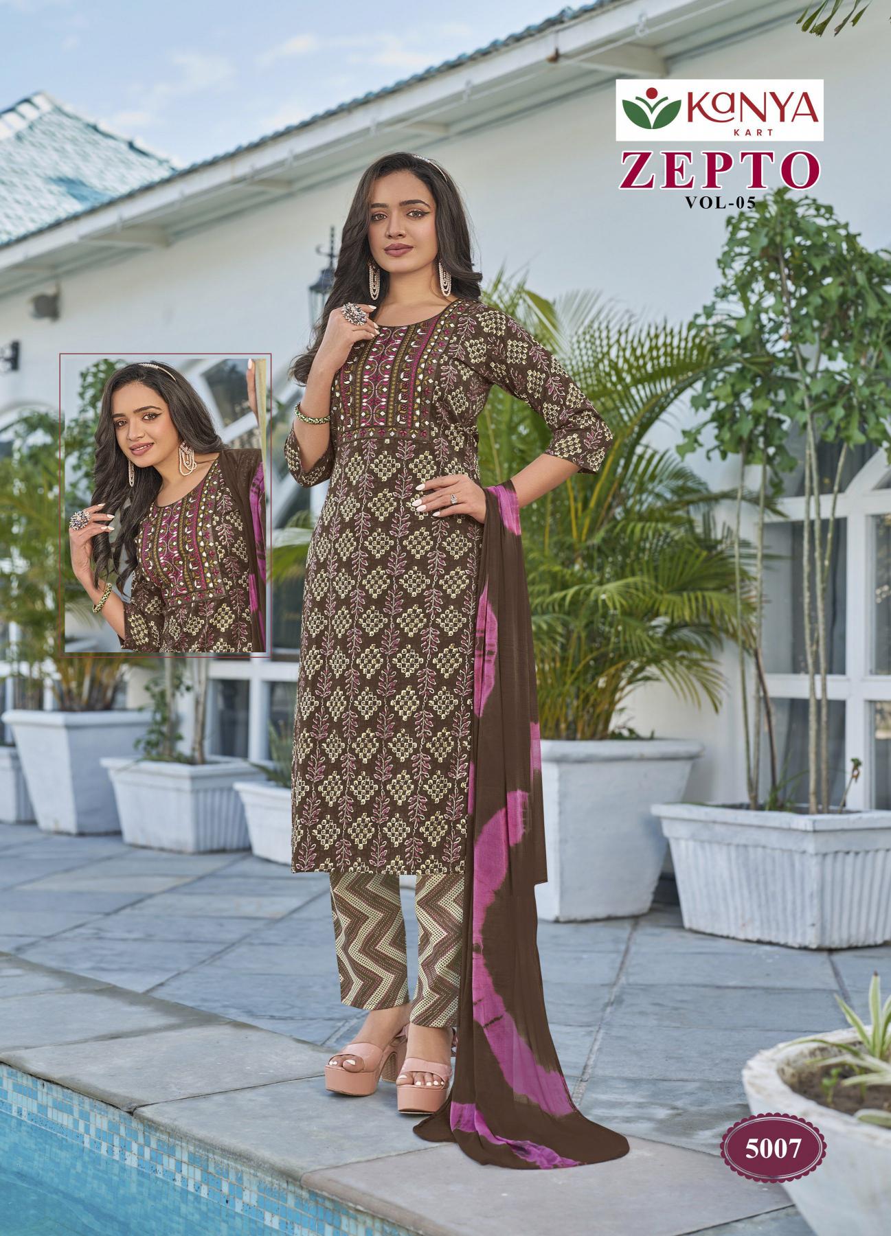 Kanya Zepto vol 5 catalog wholesale kurti shop in pandri