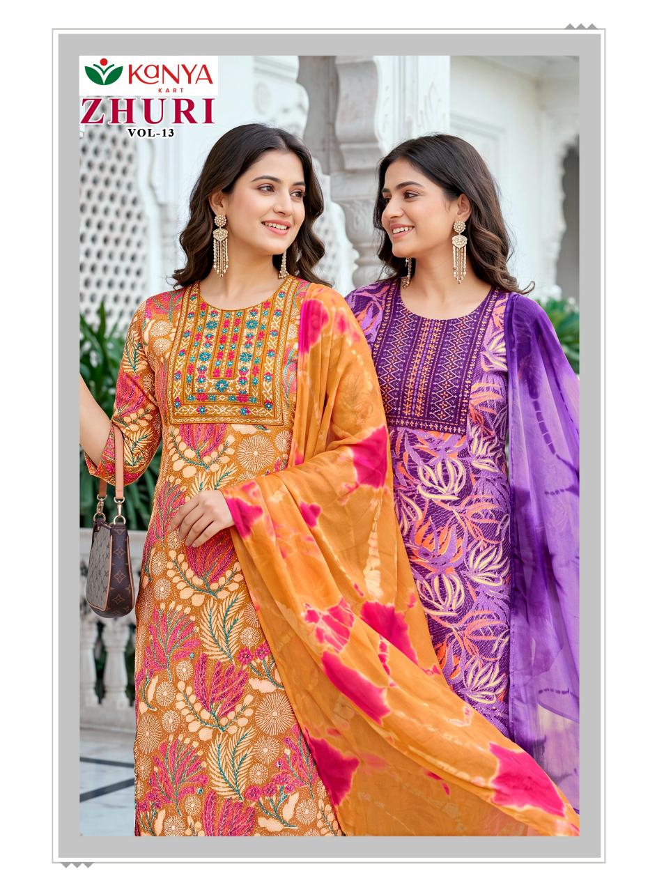 Kanya Zhuri vol 13 catalog wholesale lucknowi kurti