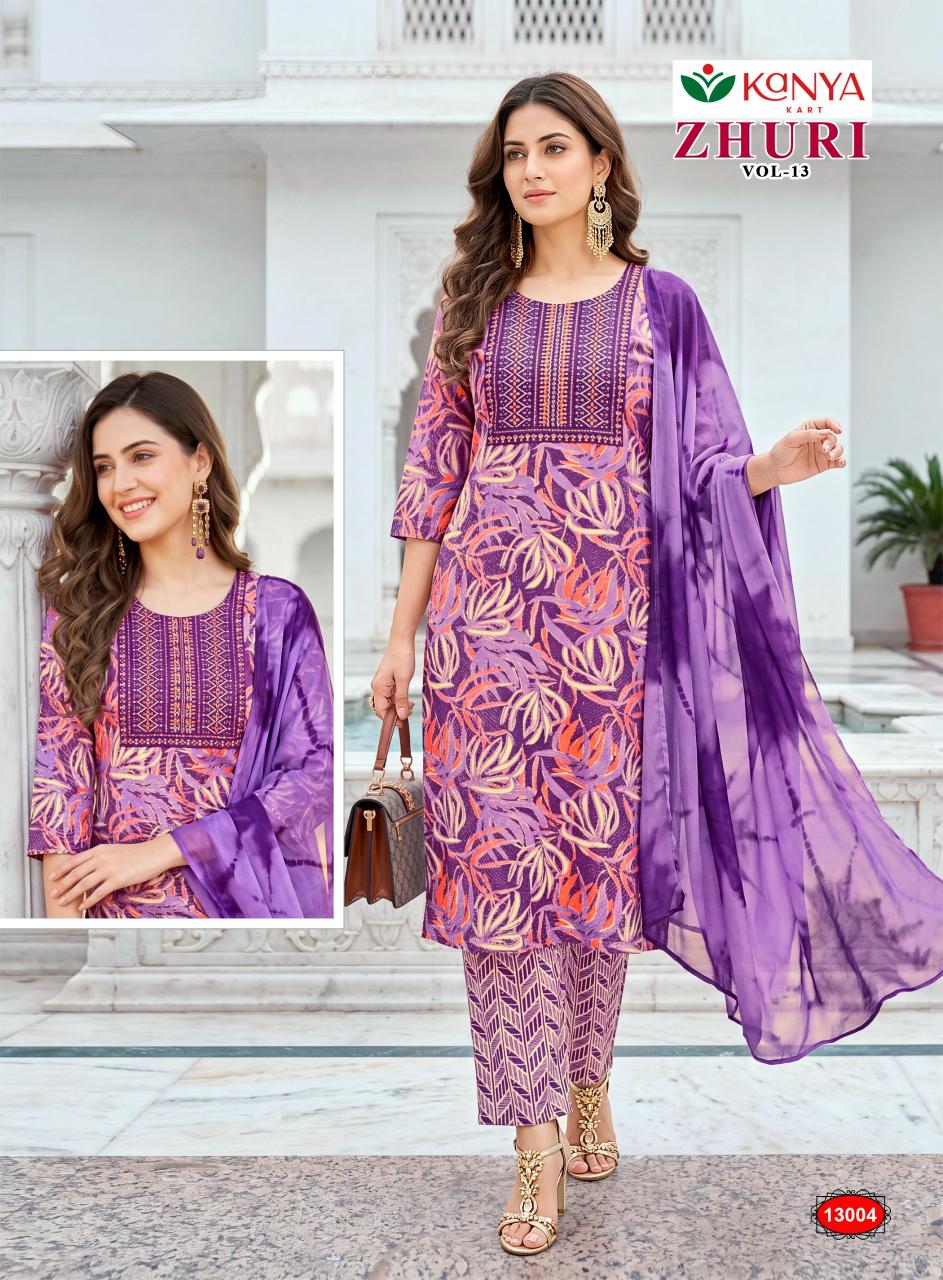 Kanya Zhuri vol 13 catalog wholesale lucknowi kurti
