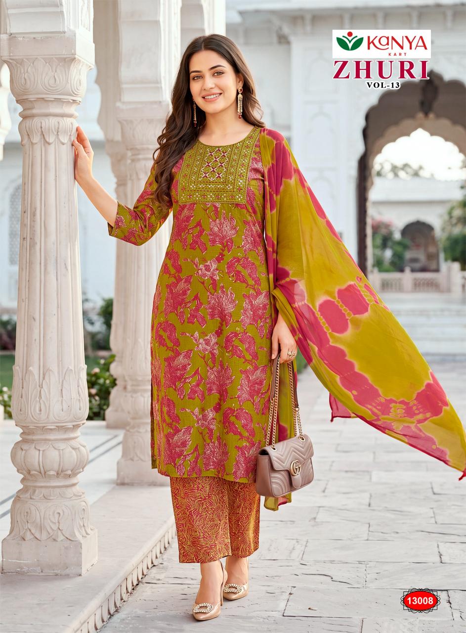 Kanya Zhuri vol 13 catalog wholesale lucknowi kurti