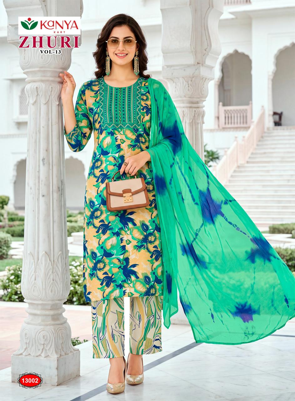 Kanya Zhuri vol 13 catalog wholesale lucknowi kurti