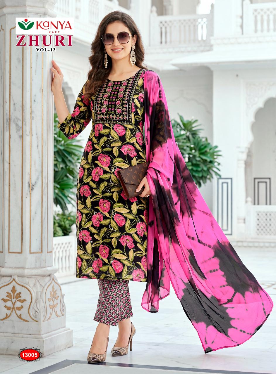 Kanya Zhuri vol 13 catalog wholesale lucknowi kurti