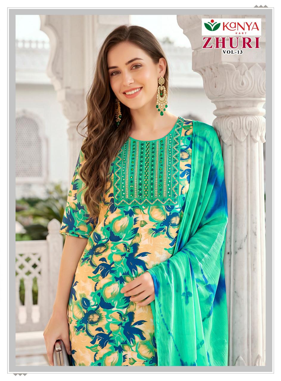 Kanya Zhuri vol 13 catalog wholesale lucknowi kurti