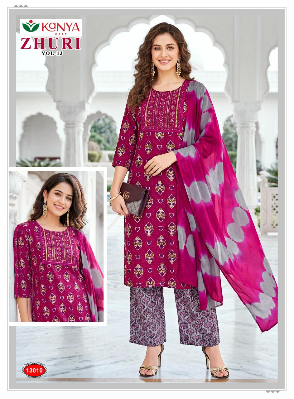 Kanya Zhuri vol 13 catalog wholesale lucknowi kurti