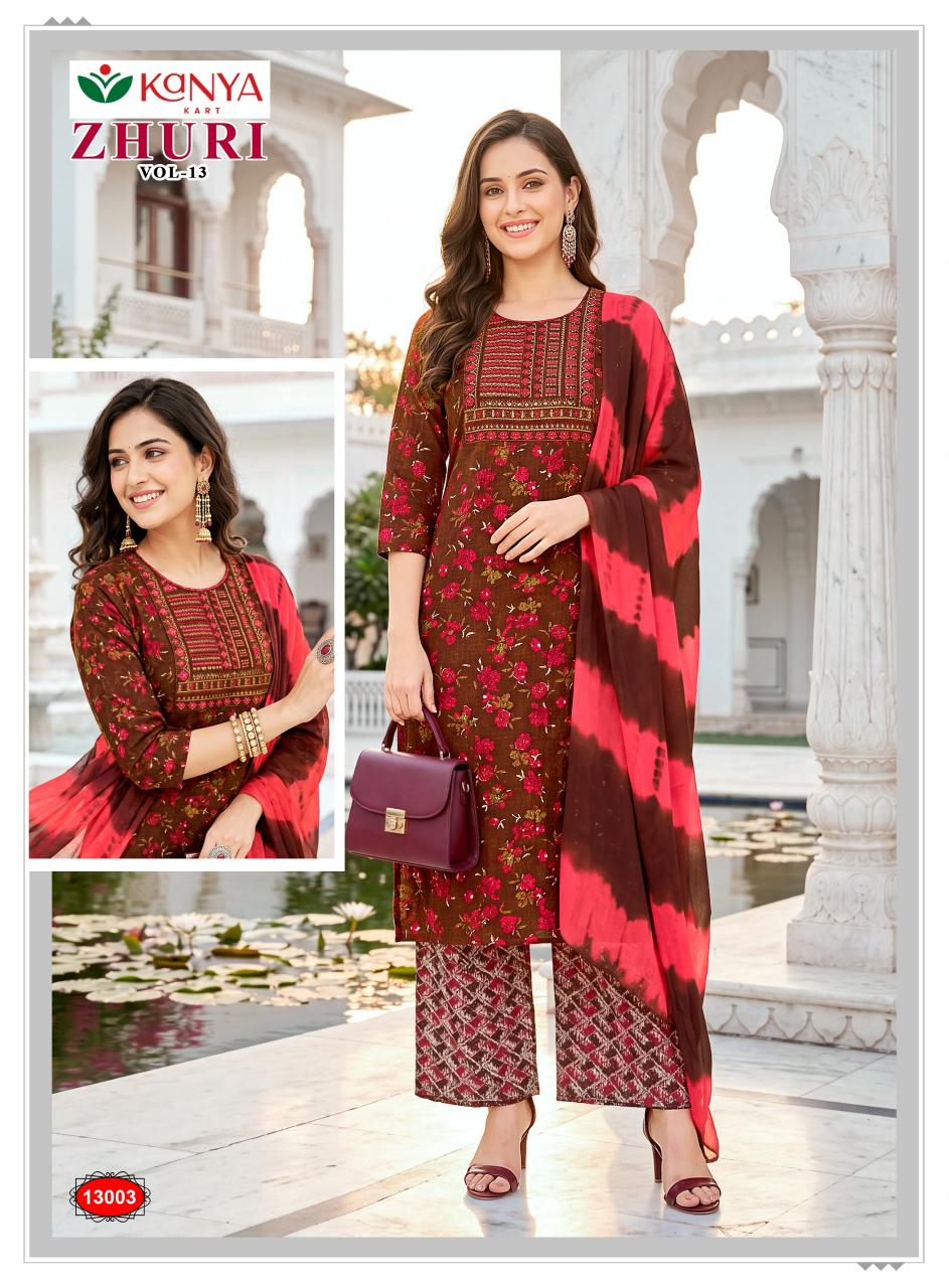 Kanya Zhuri vol 13 catalog wholesale lucknowi kurti