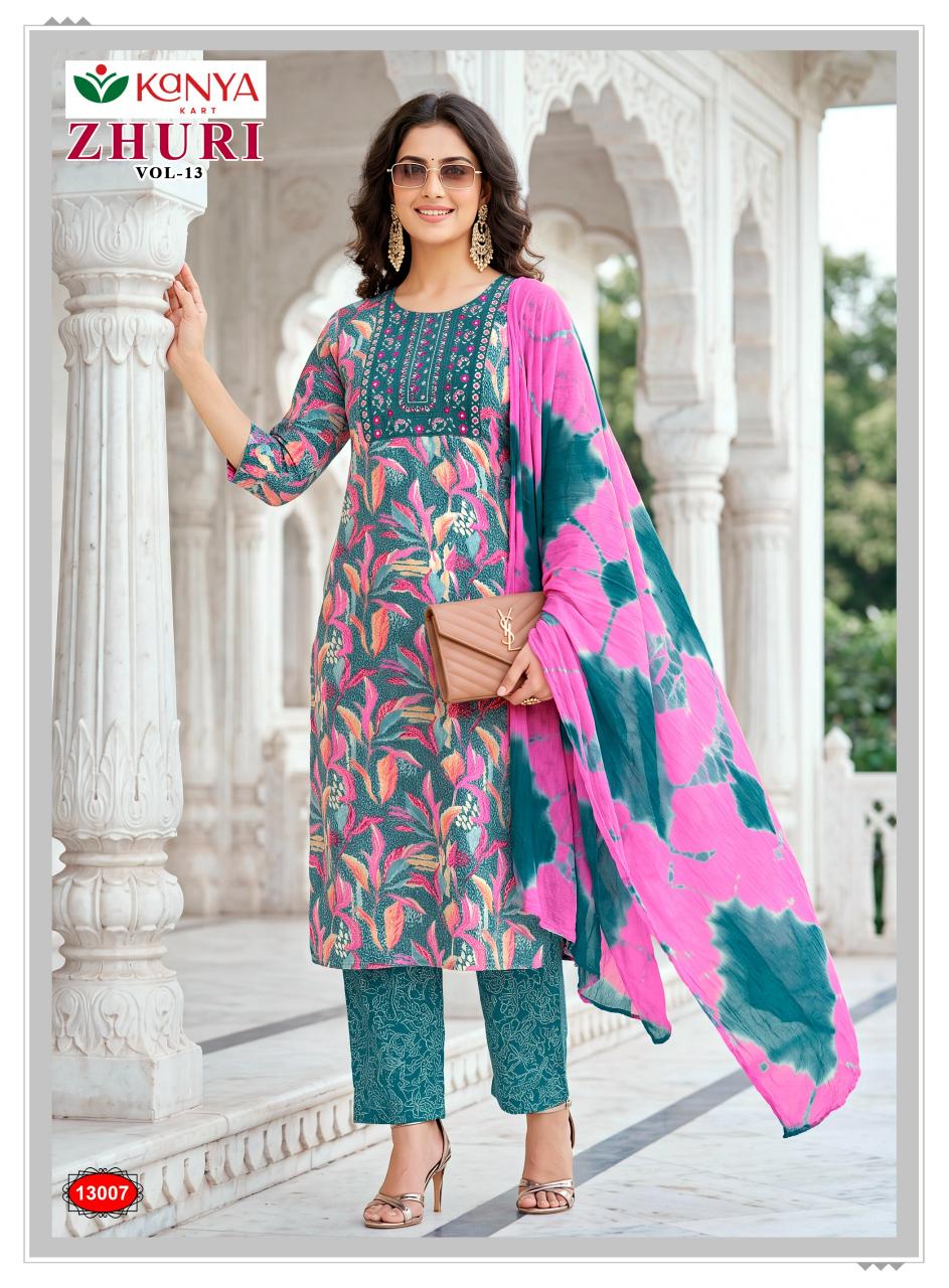 Kanya Zhuri vol 13 catalog wholesale lucknowi kurti