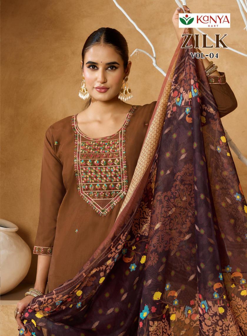 Kanya Zilk vol 4 catalog wholesale bazaar kurtis