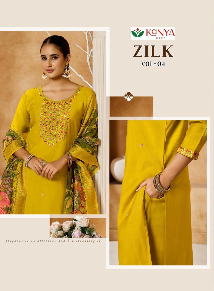 Kanya Zilk vol 4 catalog wholesale bazaar kurtis