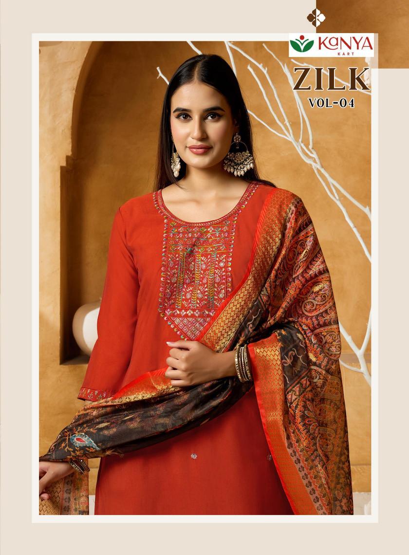 Kanya Zilk vol 4 catalog wholesale bazaar kurtis