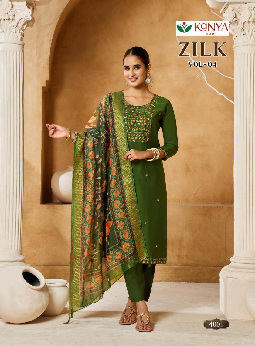 Kanya Zilk vol 4 catalog wholesale bazaar kurtis