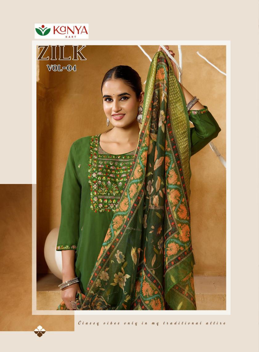 Kanya Zilk vol 4 catalog wholesale bazaar kurtis