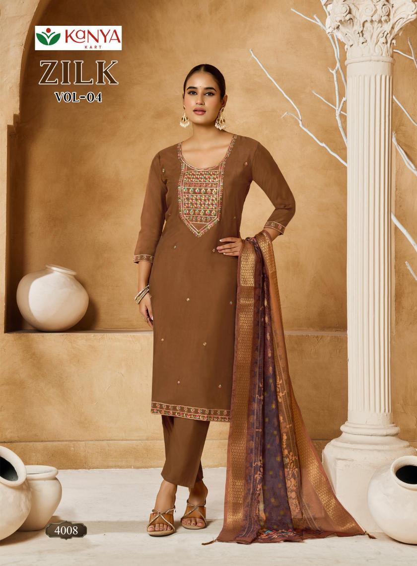 Kanya Zilk vol 4 catalog wholesale bazaar kurtis