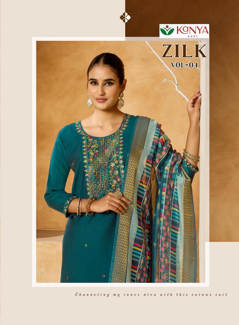 Kanya Zilk vol 4 catalog wholesale bazaar kurtis