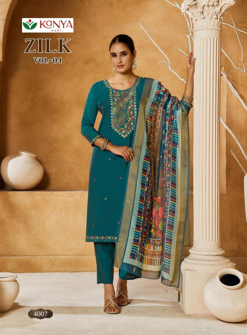 Kanya Zilk vol 4 catalog wholesale bazaar kurtis