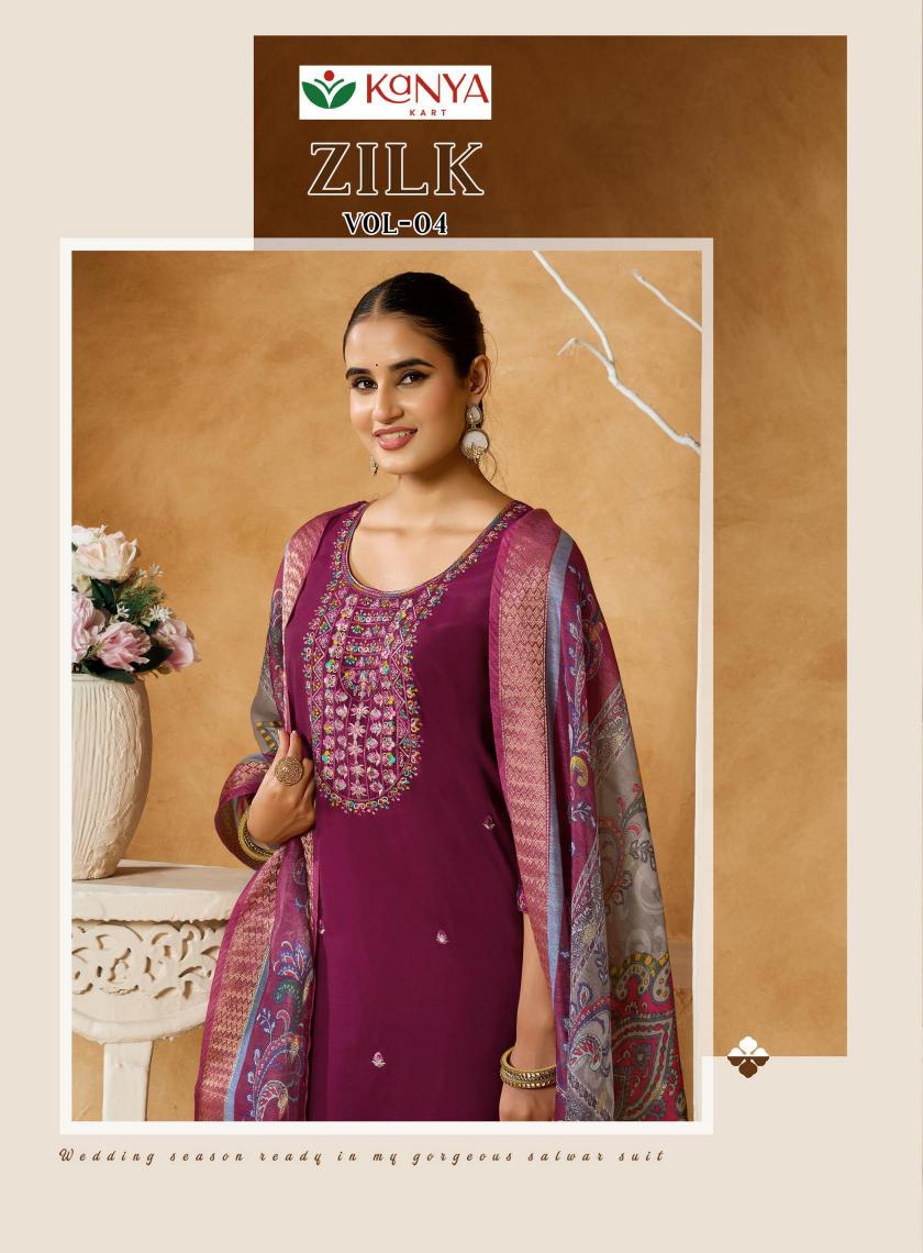 Kanya Zilk vol 4 catalog wholesale bazaar kurtis