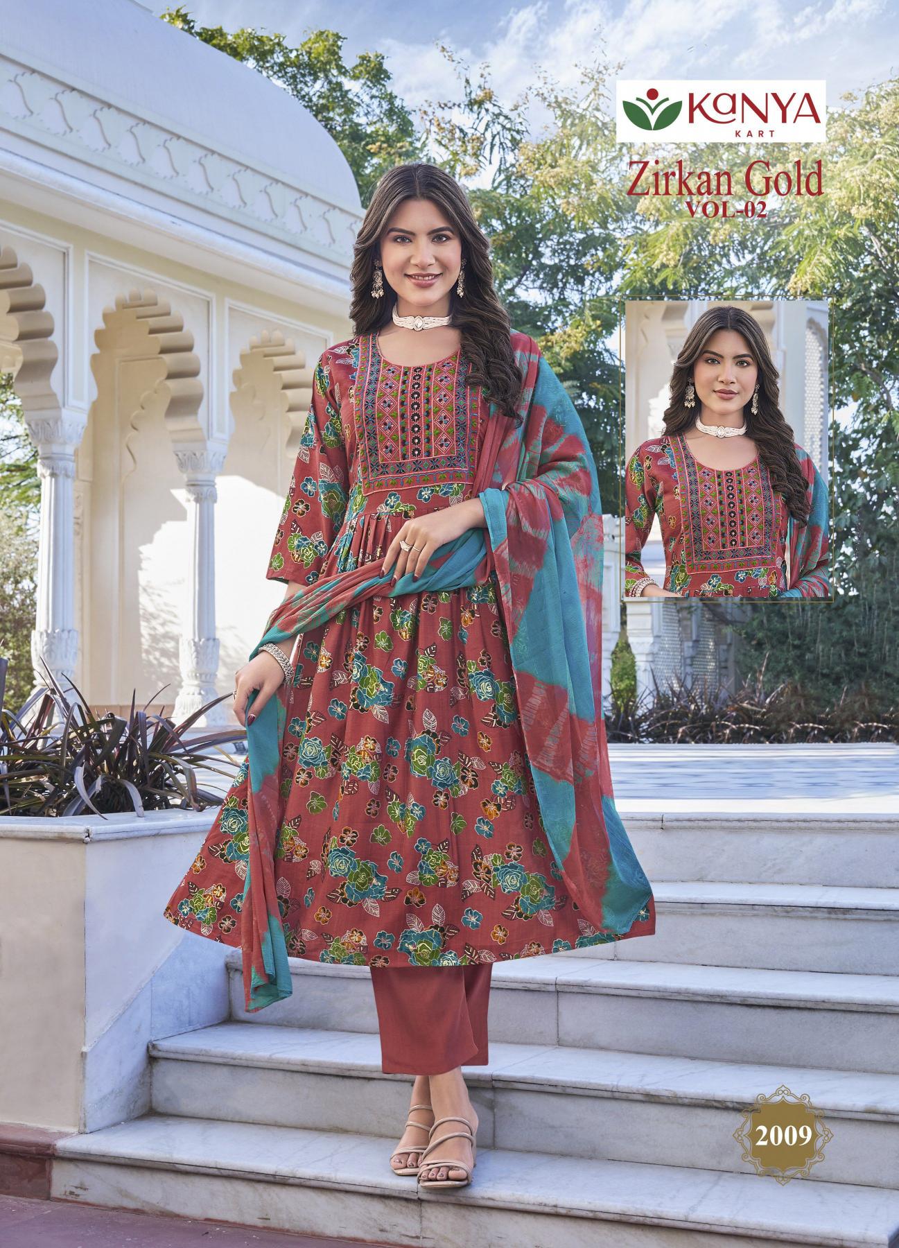 Kanya Zirkan Gold vol 2 catalog where to buy wholesale kurti shop kolkata