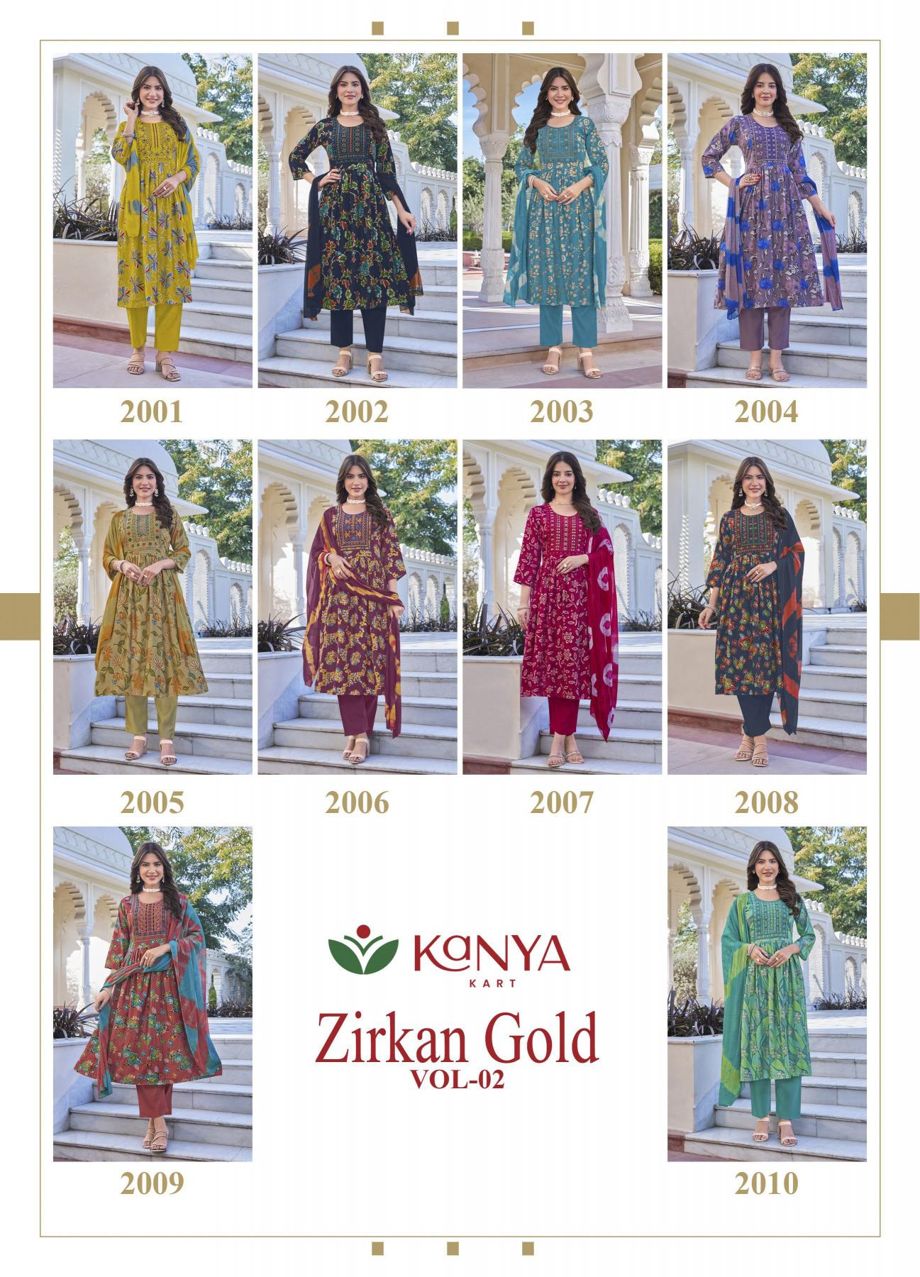 Kanya Zirkan Gold vol 2 catalog where to buy wholesale kurti shop kolkata