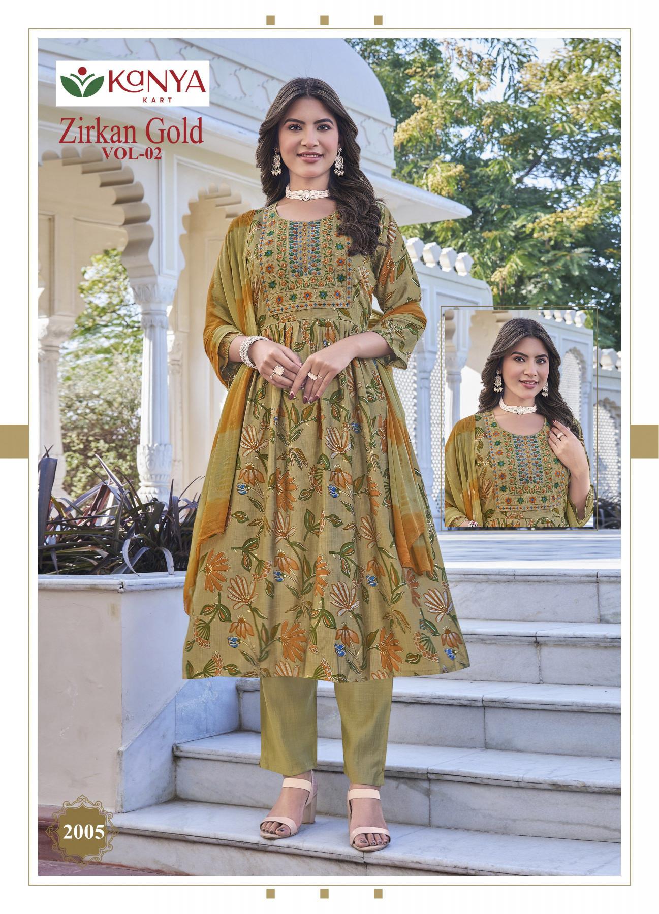 Kanya Zirkan Gold vol 2 catalog where to buy wholesale kurti shop kolkata