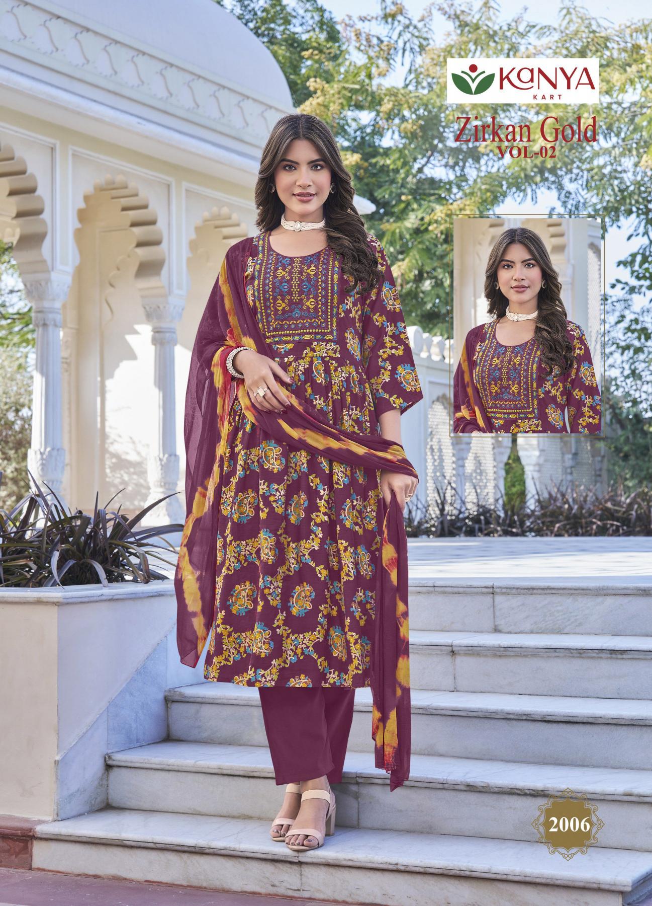 Kanya Zirkan Gold vol 2 catalog where to buy wholesale kurti shop kolkata