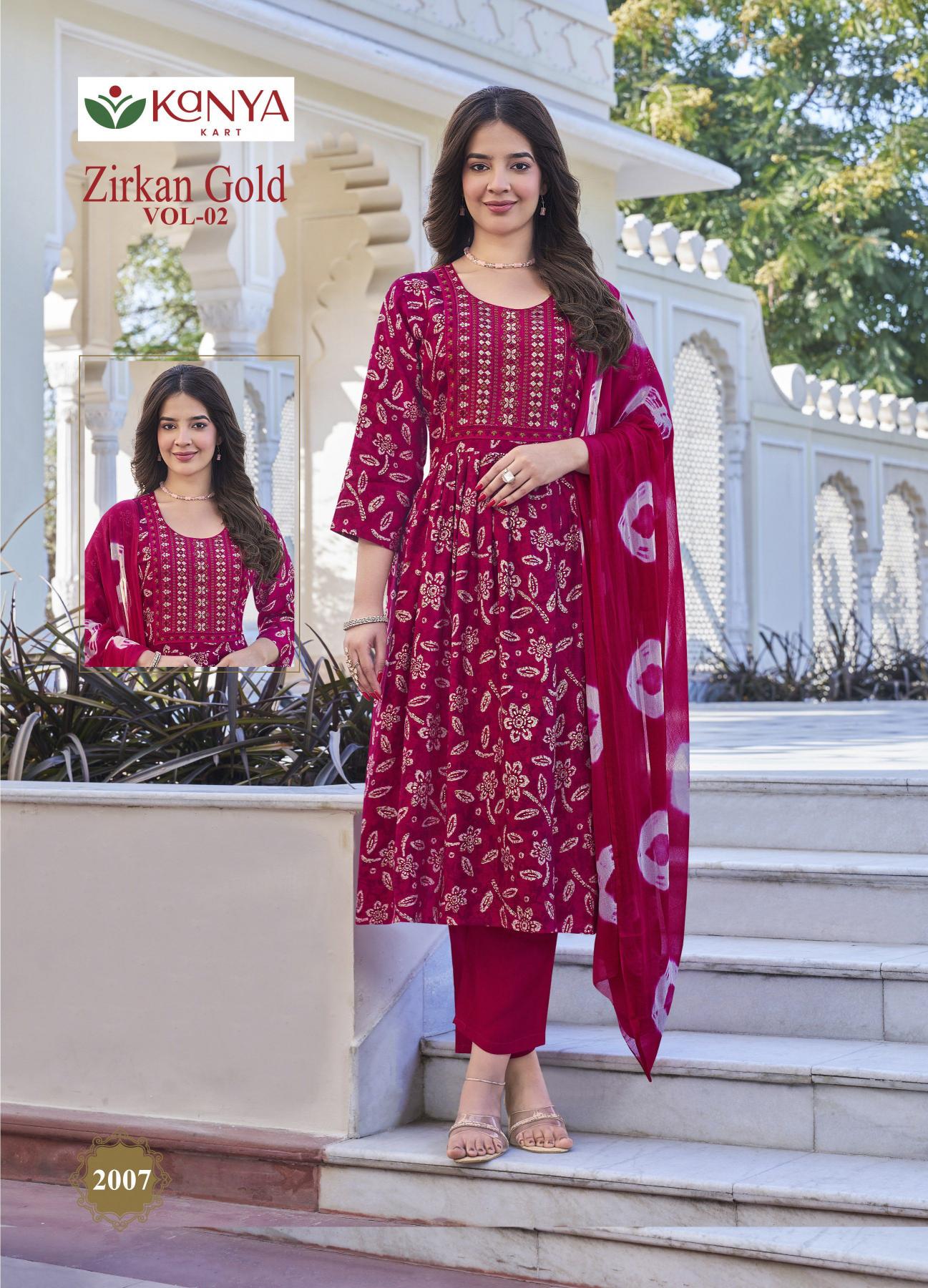 Kanya Zirkan Gold vol 2 catalog where to buy wholesale kurti shop kolkata