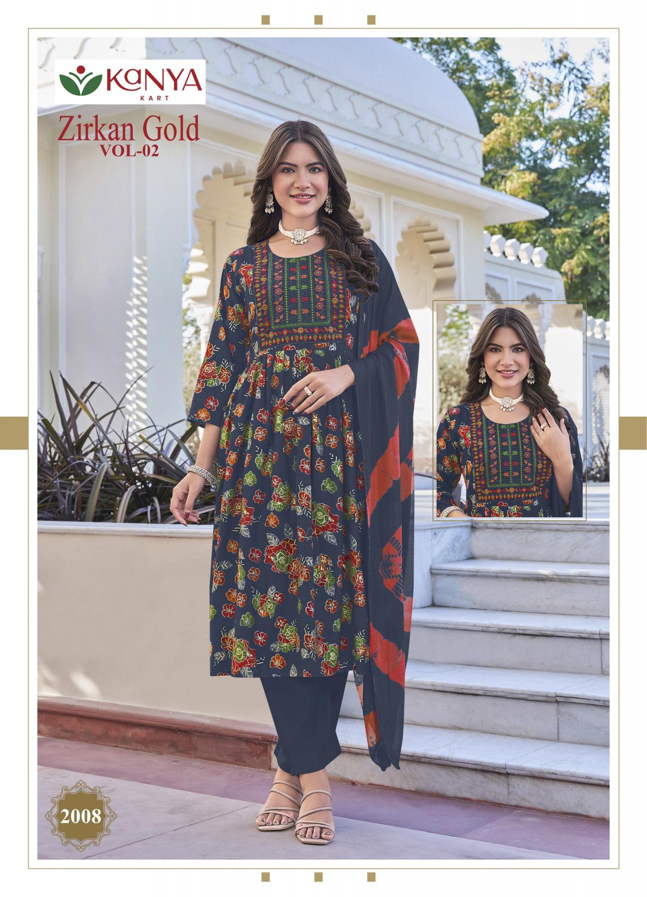 Kanya Zirkan Gold vol 2 catalog where to buy wholesale kurti shop kolkata