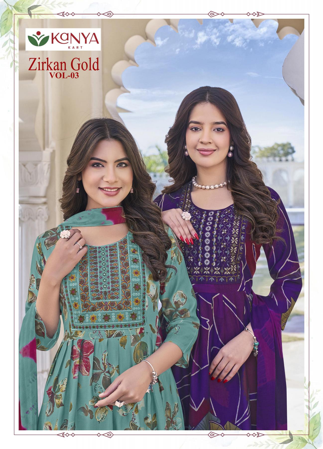 Kanya Zirkan Gold vol 3 catalog w kurtis wholesale in pune