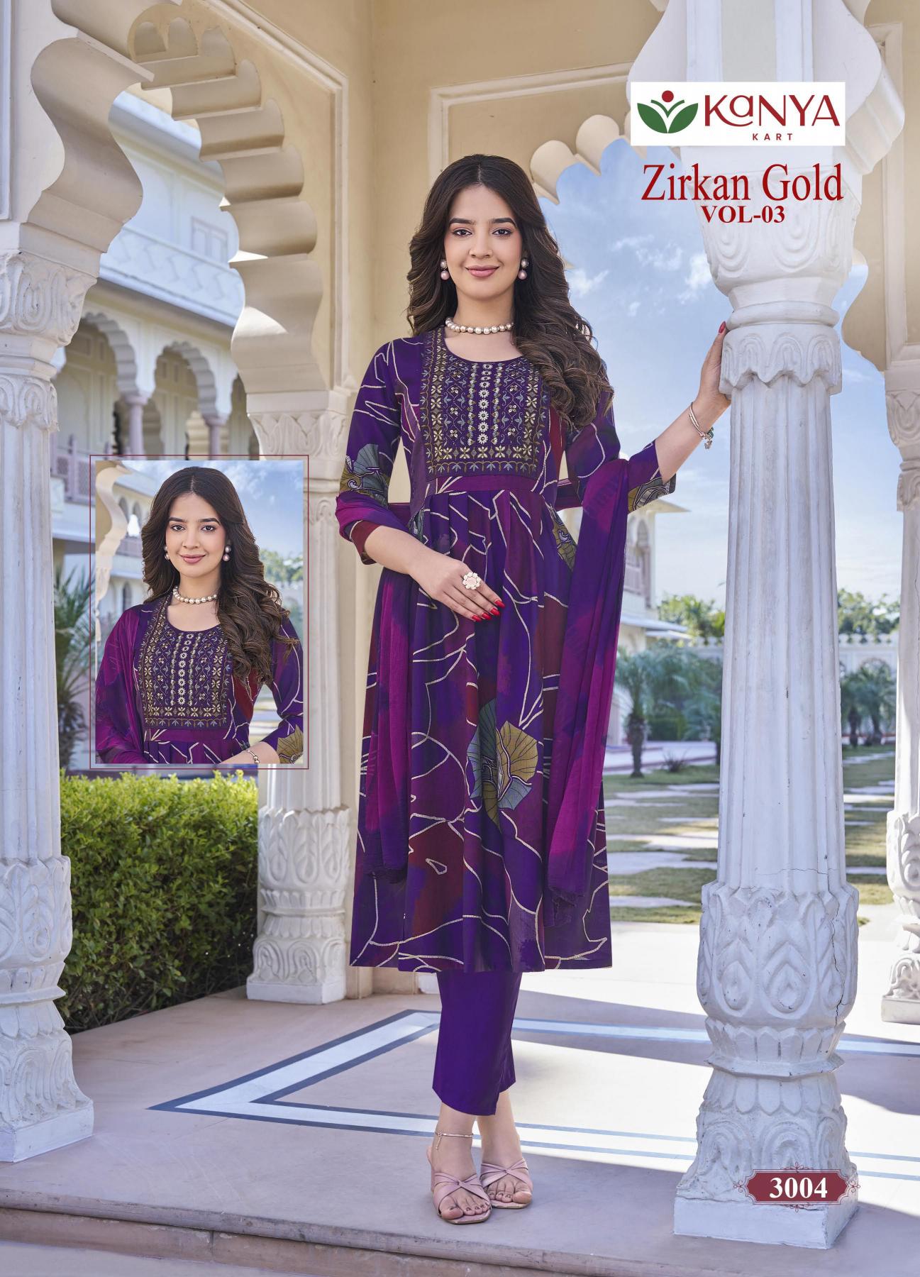 Kanya Zirkan Gold vol 3 catalog w kurtis wholesale in pune
