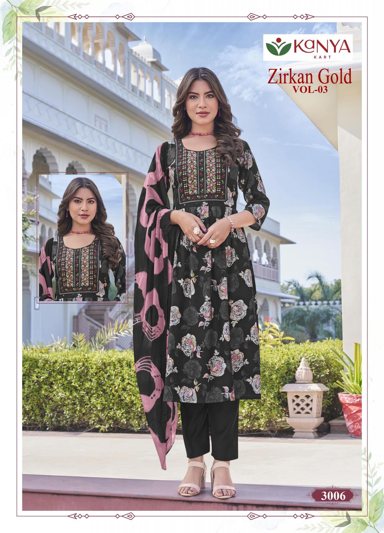 Kanya Zirkan Gold vol 3 catalog w kurtis wholesale in pune