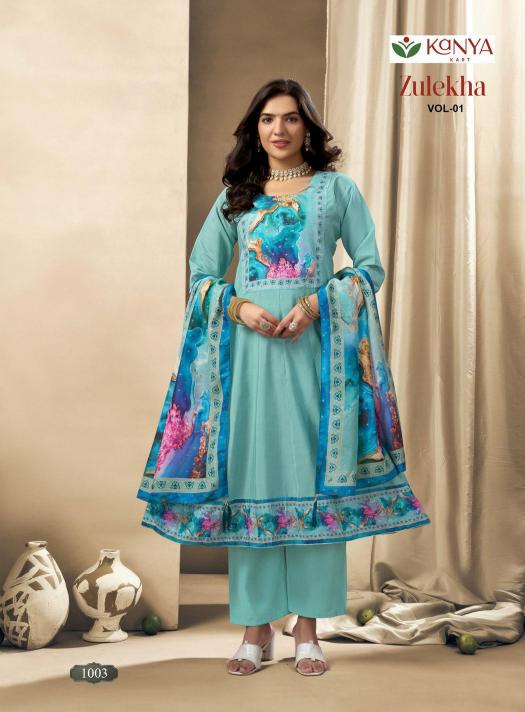 Kanya Zulekha vol 1 catalog wholesale kurtis 3xl