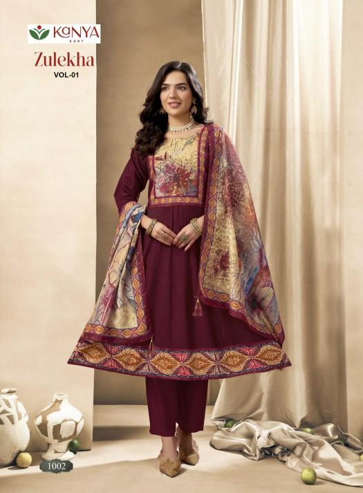 Kanya Zulekha vol 1 catalog wholesale kurtis 3xl