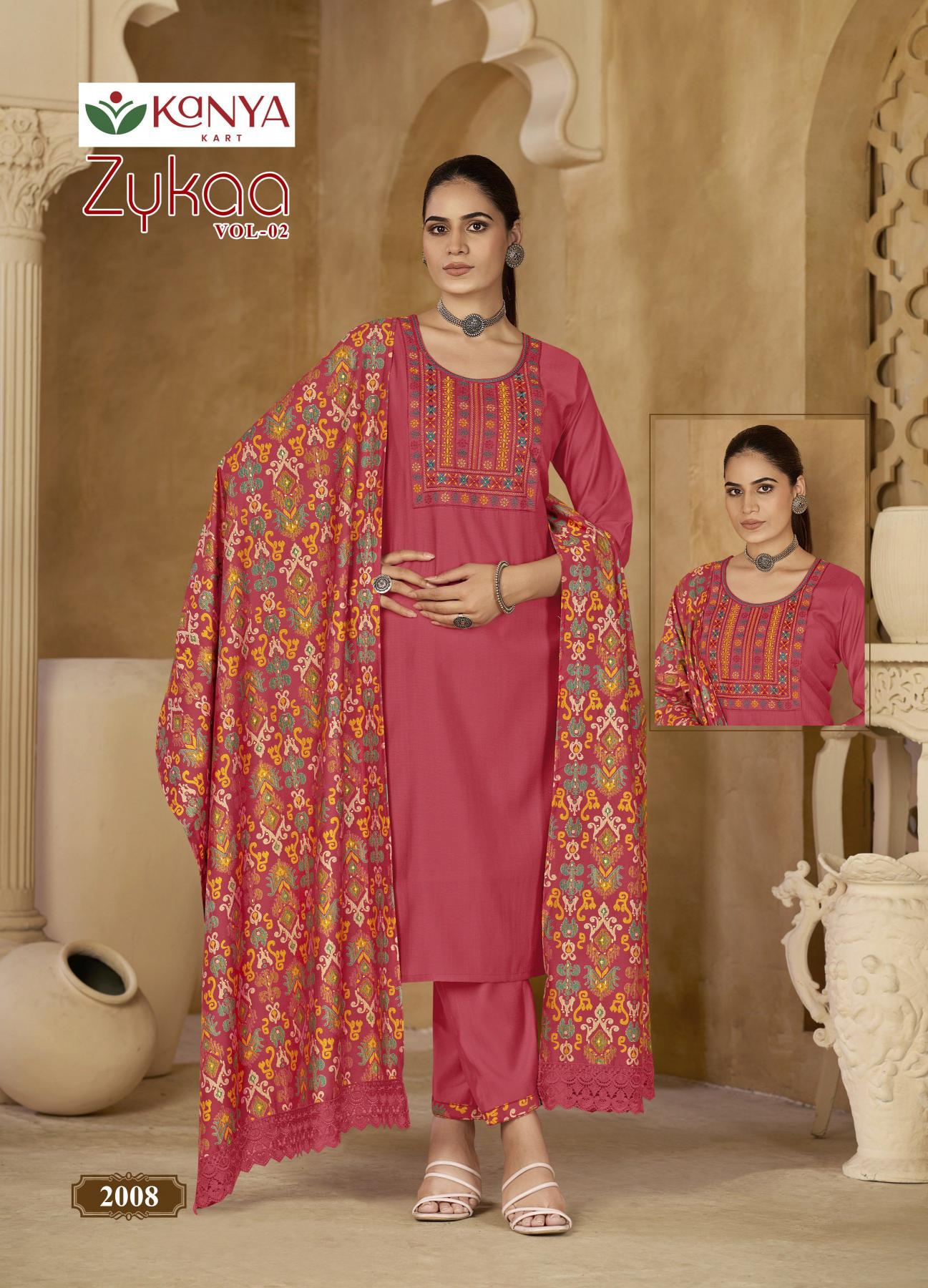 Kanya Zykaa vol 2 catalog w kurtis for wholesale bangalore