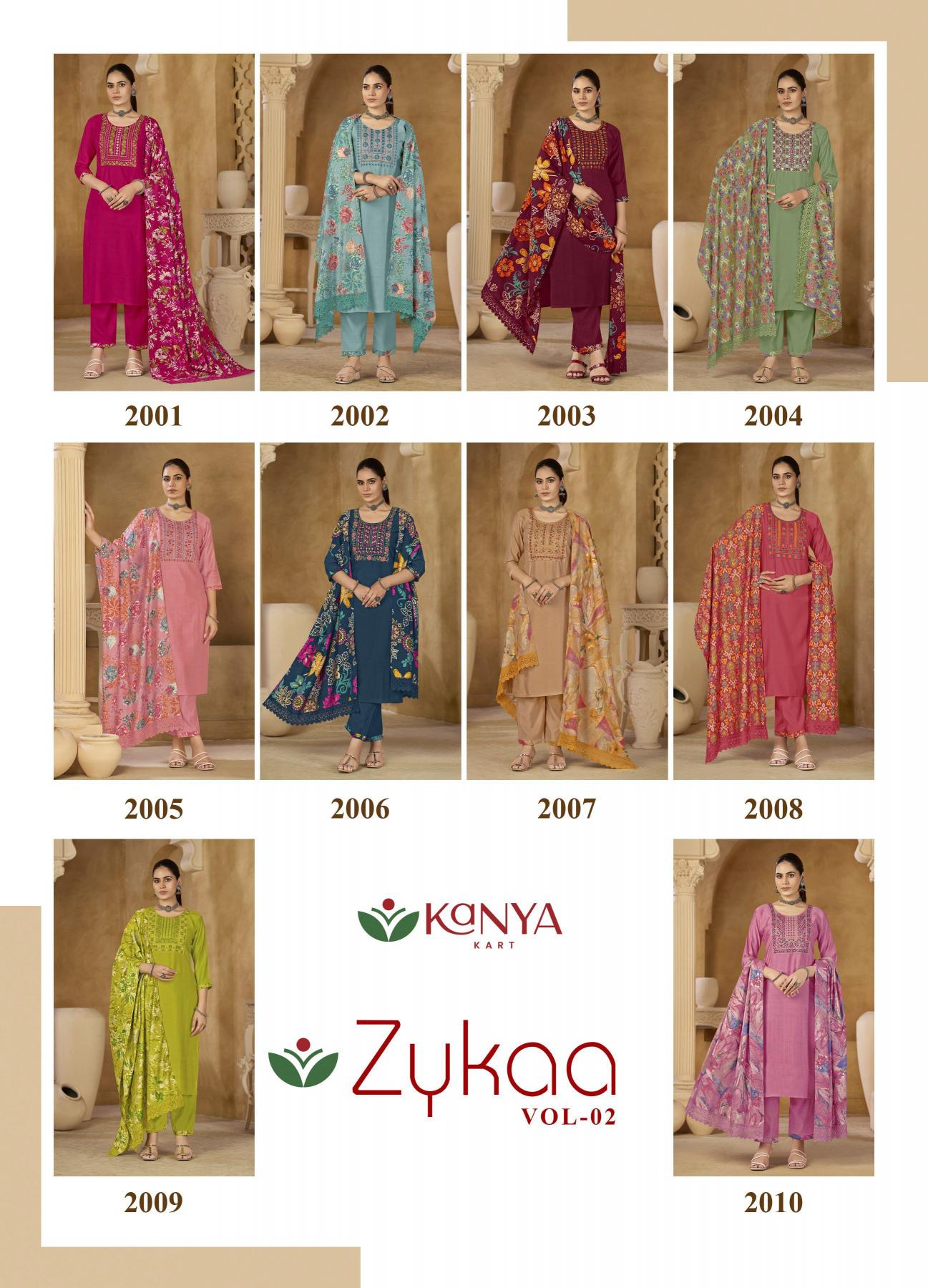 Kanya Zykaa vol 2 catalog w kurtis for wholesale bangalore
