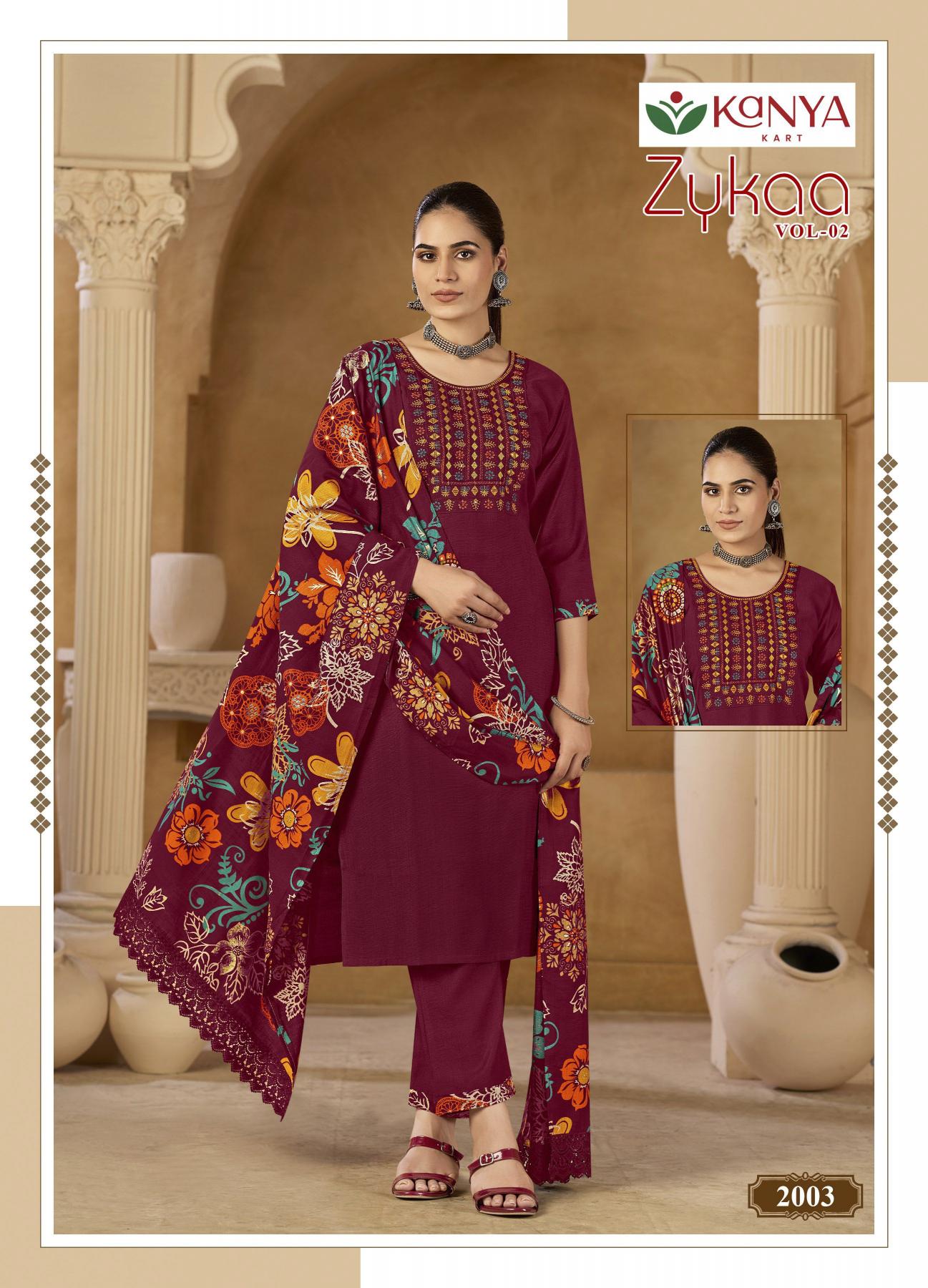 Kanya Zykaa vol 2 catalog w kurtis for wholesale bangalore