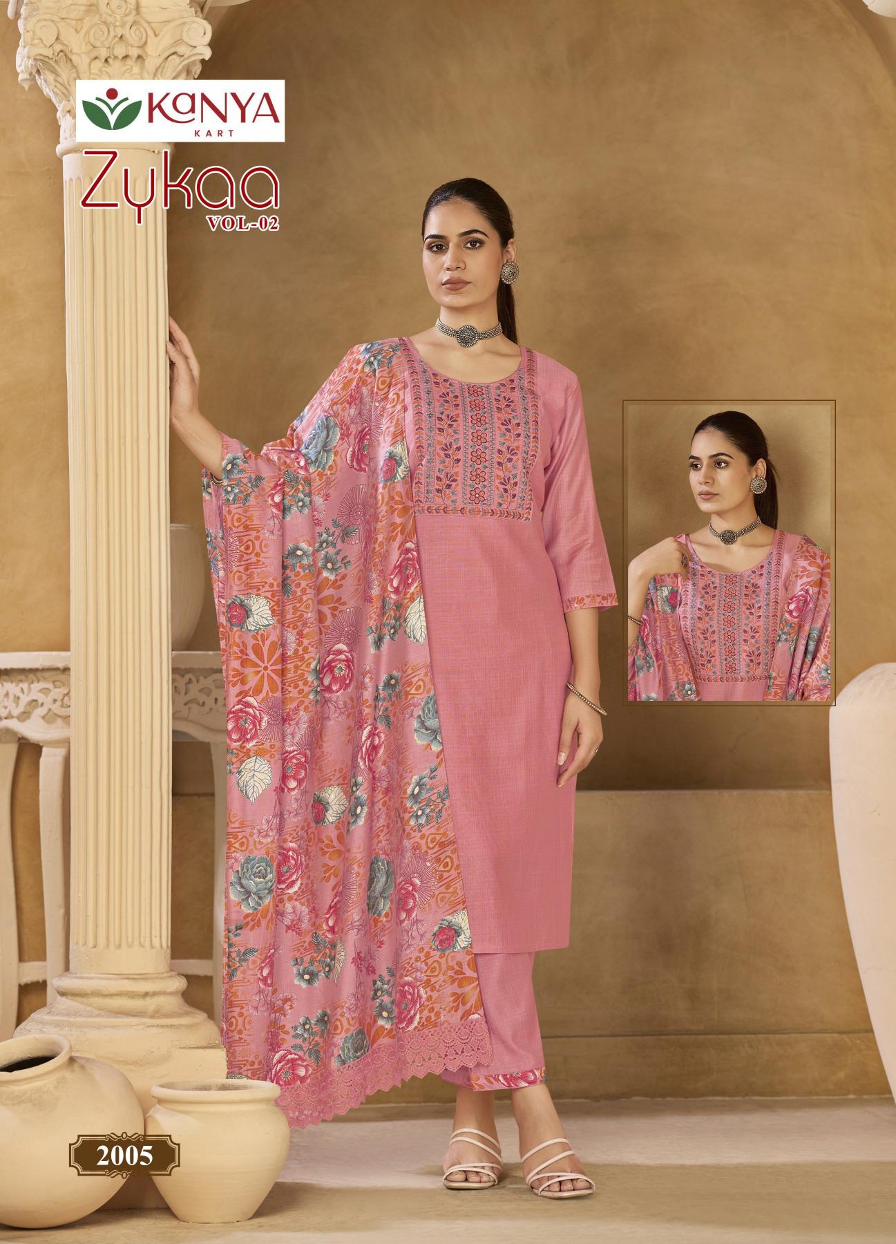 Kanya Zykaa vol 2 catalog w kurtis for wholesale bangalore