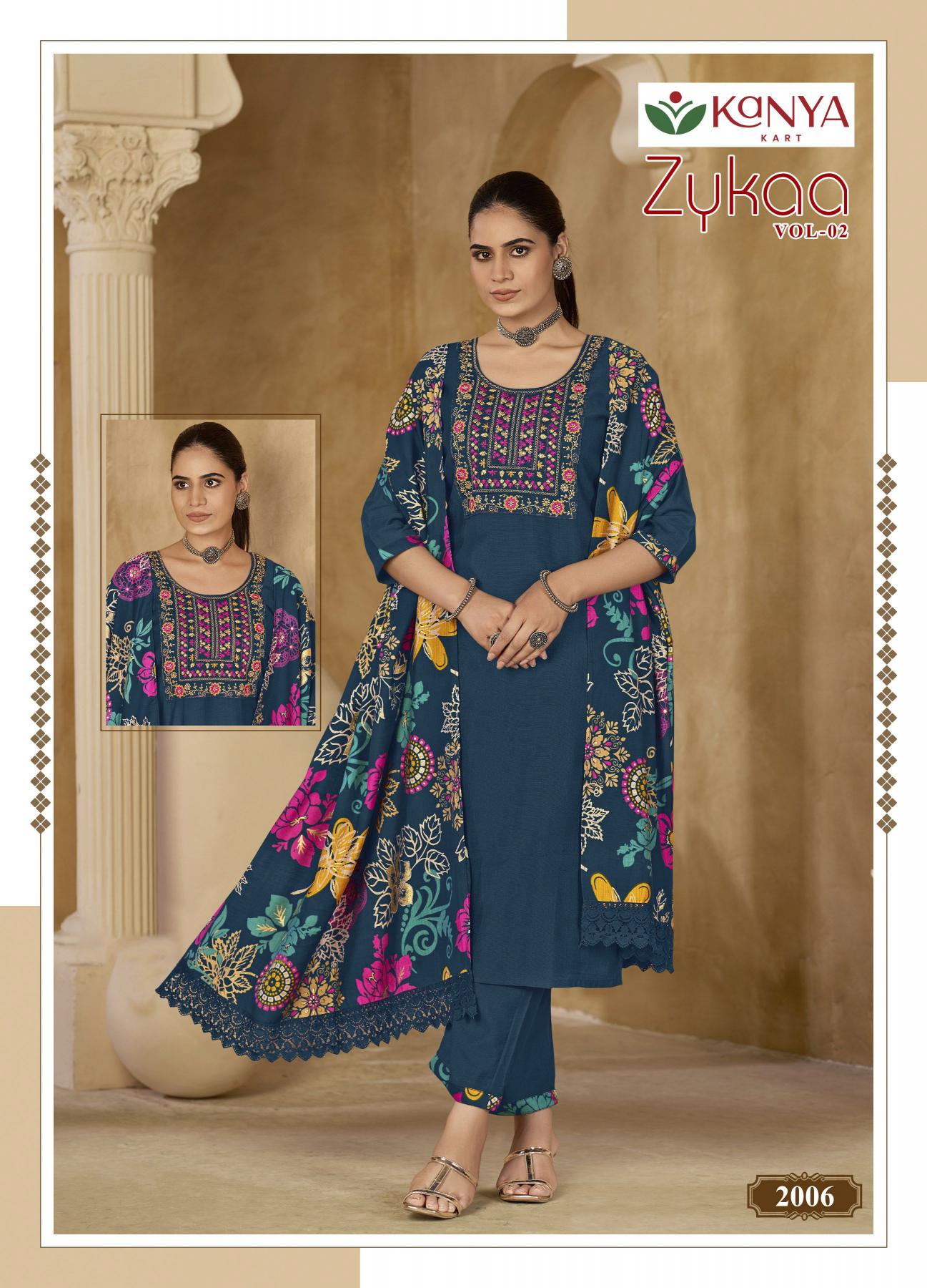 Kanya Zykaa vol 2 catalog w kurtis for wholesale bangalore